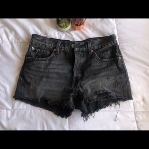 Levi’s Charcoal Cutoffs